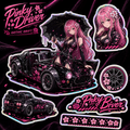 Pinky Driver Gothic Midnight Roadster Sticker Set product view 1