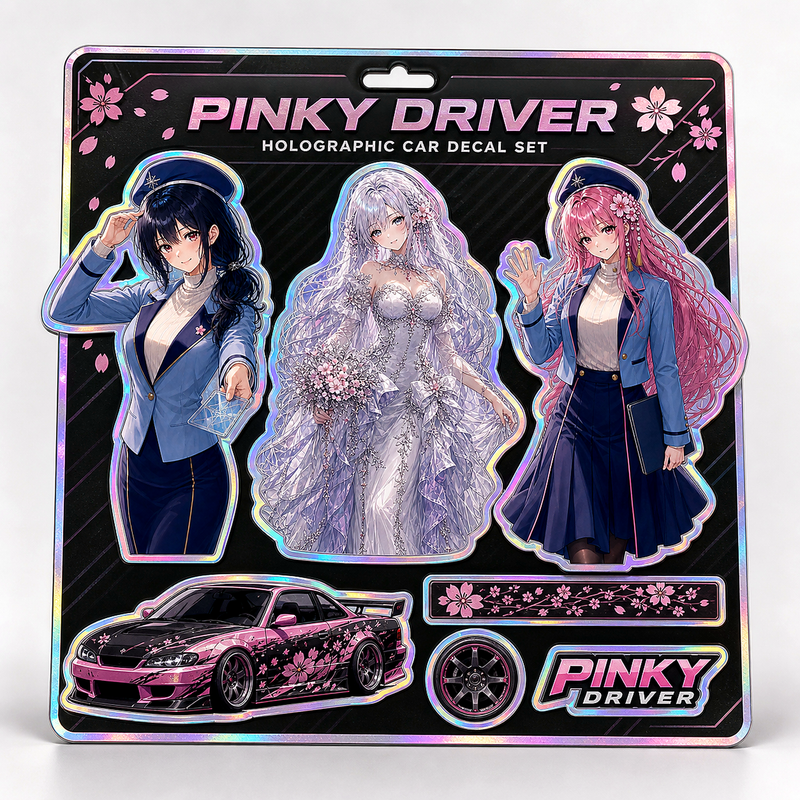 Pinky Driver Holographic Character Trio Decal Set product view 1