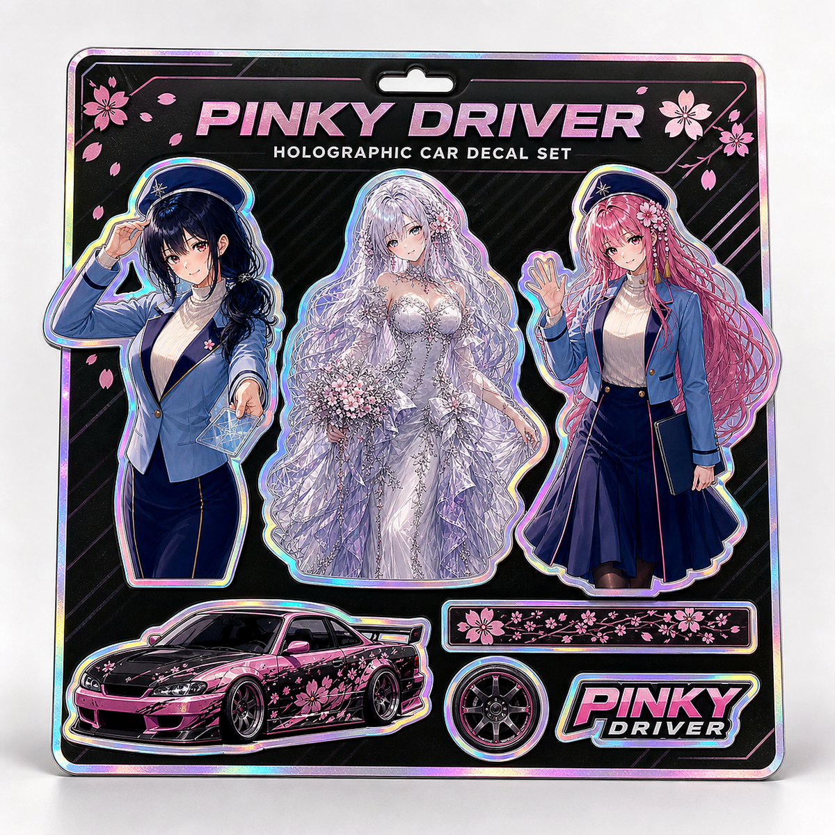 Pinky Driver Holographic Character Trio Decal Set product view 1