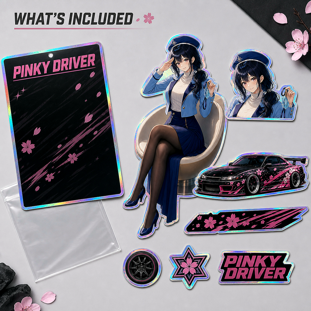 Pinky Driver Midnight Navy Holographic Decal Set product view 3