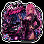 Pinky Driver Cyber Neon Sticker Set additional high-resolution decal artwork