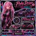 Pinky Driver Neon Street sticker set hero