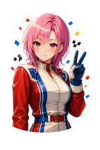Racing champion victory portrait sticker