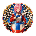 Champion racing medallion sticker