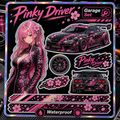 Pinky Driver Racing Garage sticker set hero