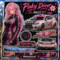 Pinky Driver Rally Outdoor sticker set hero