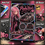 Pinky Driver Retro Manga sticker set feature detail