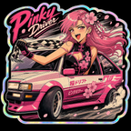 Pinky Driver Retro Manga Sticker Set additional high-resolution decal artwork