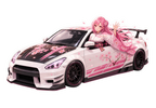 Sakura kimono driver waving from car sticker