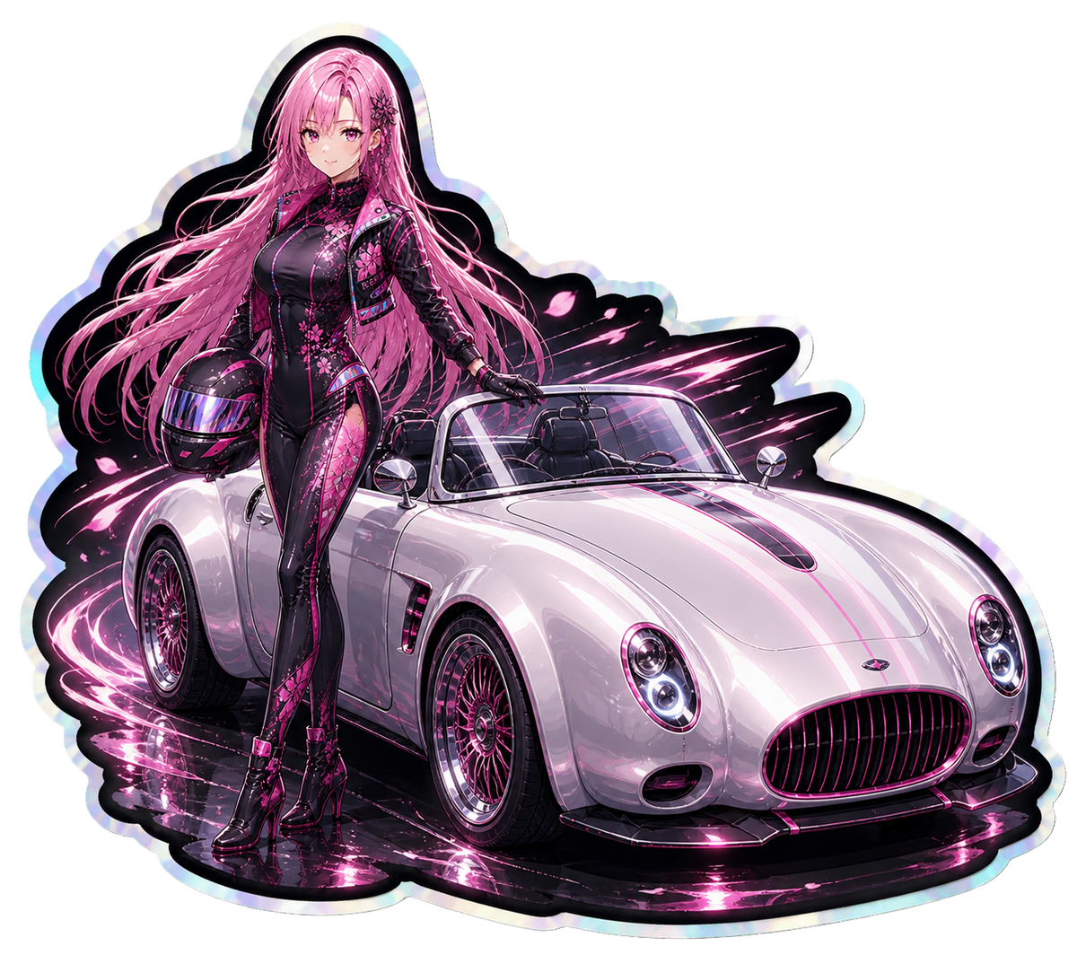 Sakura night driver with white roadster sticker