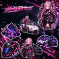 Pinky Driver Sakura Night 6-piece sticker set main image