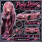 Pinky Driver Sakura Rain sticker set hero
