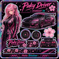 Pinky Driver Stardust Holo sticker set hero