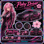 Pinky Driver Stardust Holo sticker set hero