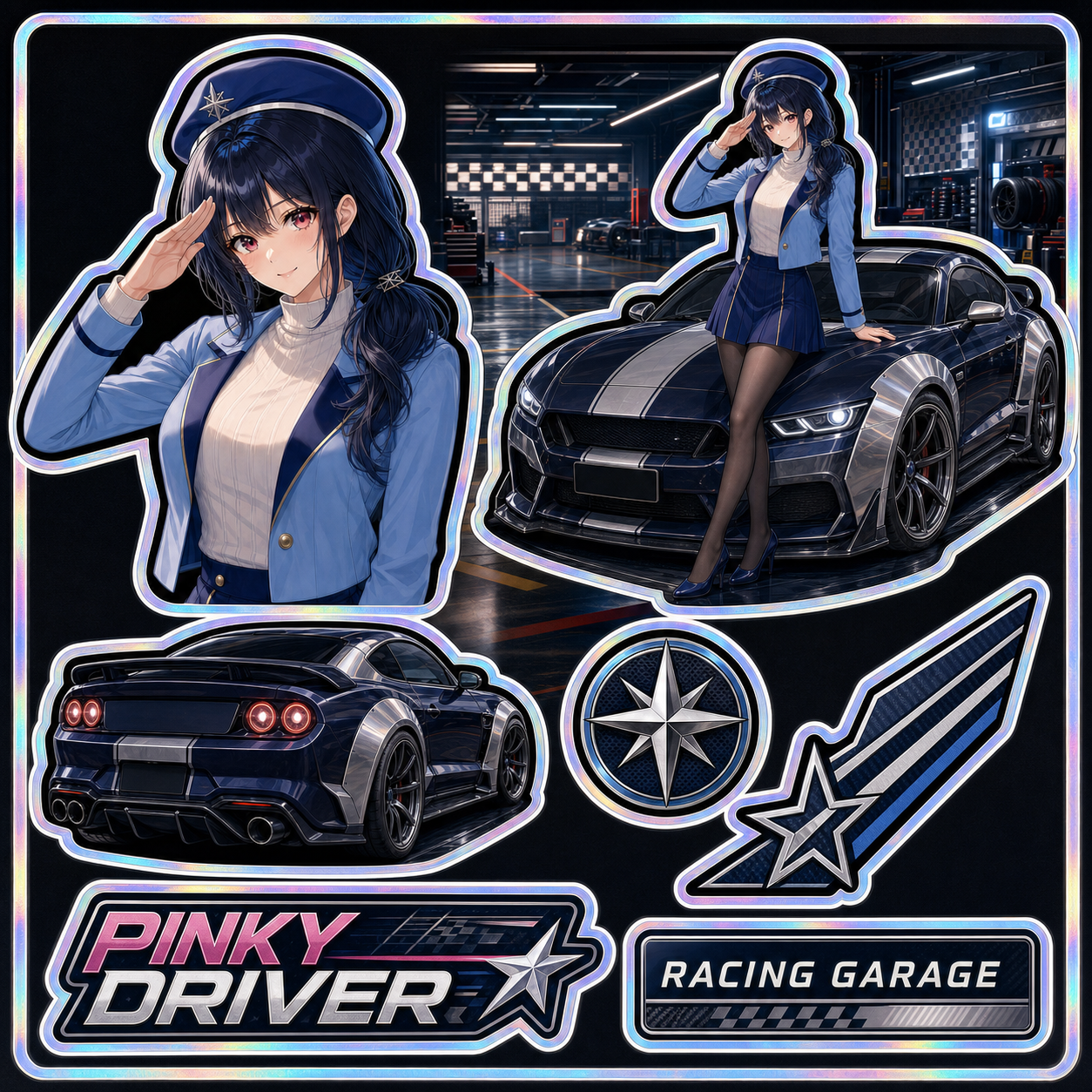 Pinky Driver Blue Racing Garage Style Pack product hero