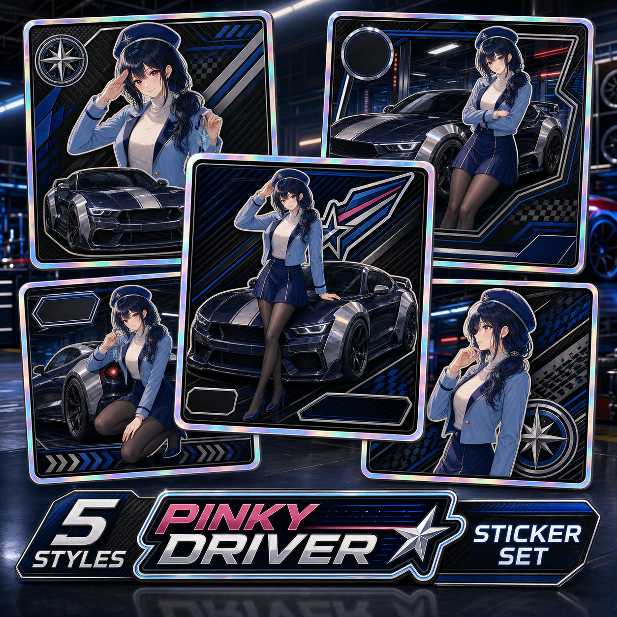Pinky Driver Blue Racing Garage Style Pack product view 5