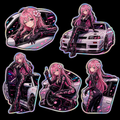Pinky Driver Sakura Racing Suit Sticker Set complete five-pose sticker sheet